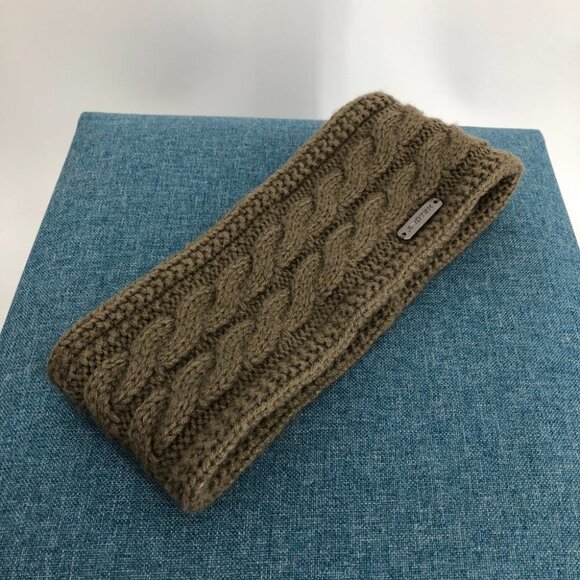 Snotek Green-tinted Brown Knit Earwarmer Headband OS - Picture 10 of 12
